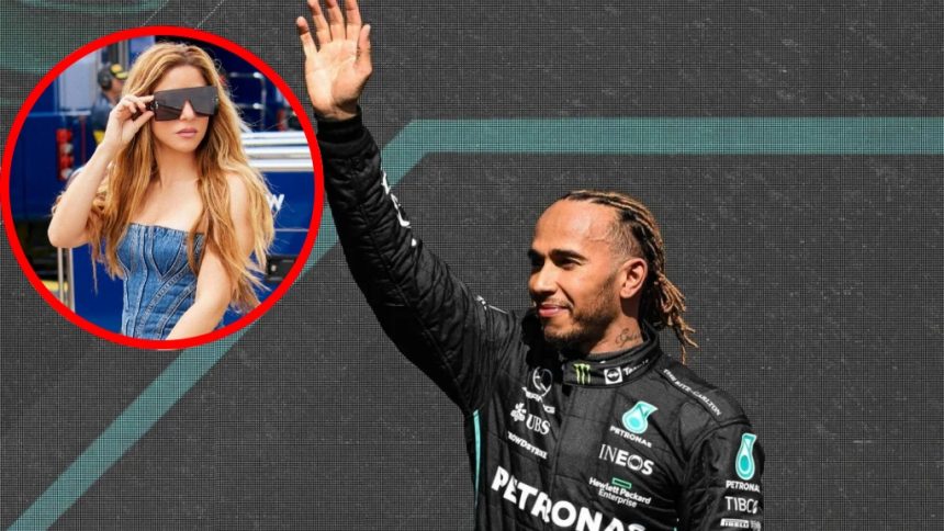 Shakira fue a ver a Lewis Hamilton