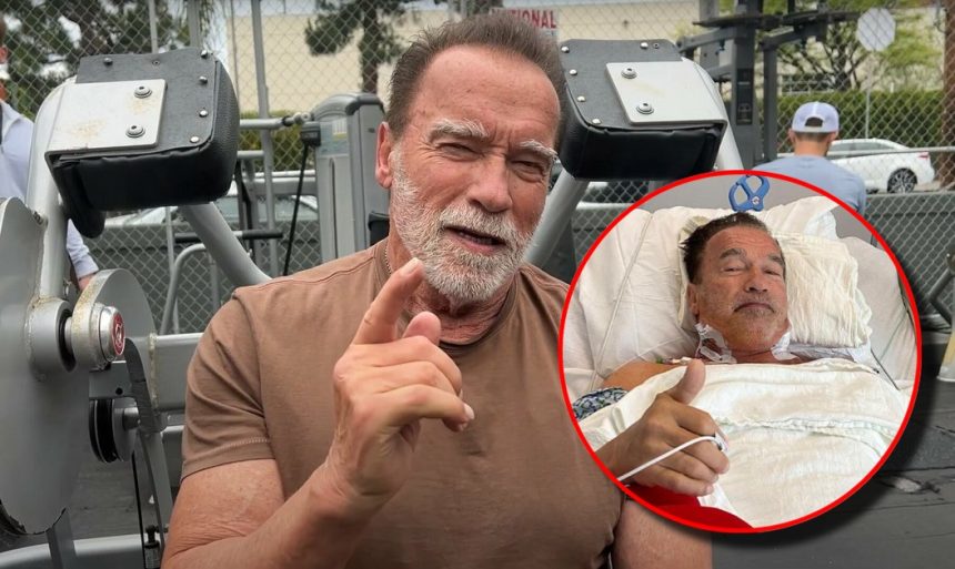Arnold Schwarzenegger casi pierde la vida. Composición Sello deportivo