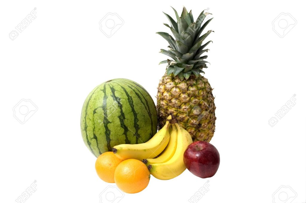 3925980 grupo aislado de frutas naturales para incluir sandia banano naranja manzana pina y