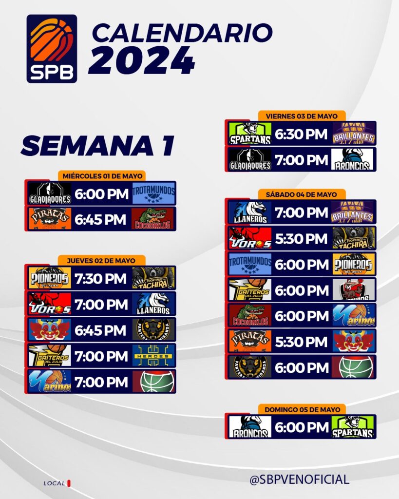 Ya es oficial el calendario de la SPB para la temporada 2024 Sello